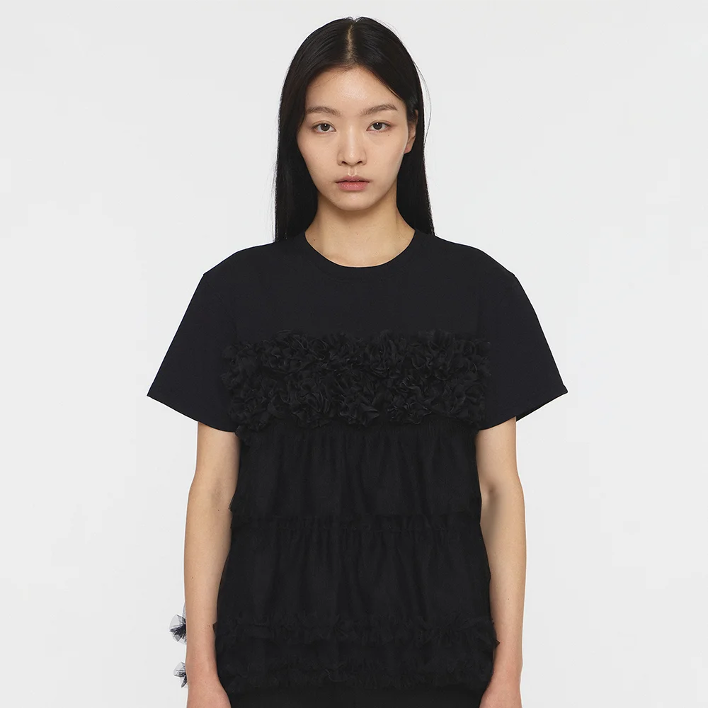 ROSE SYMPHONY SHORT SLEEVE - BLACK