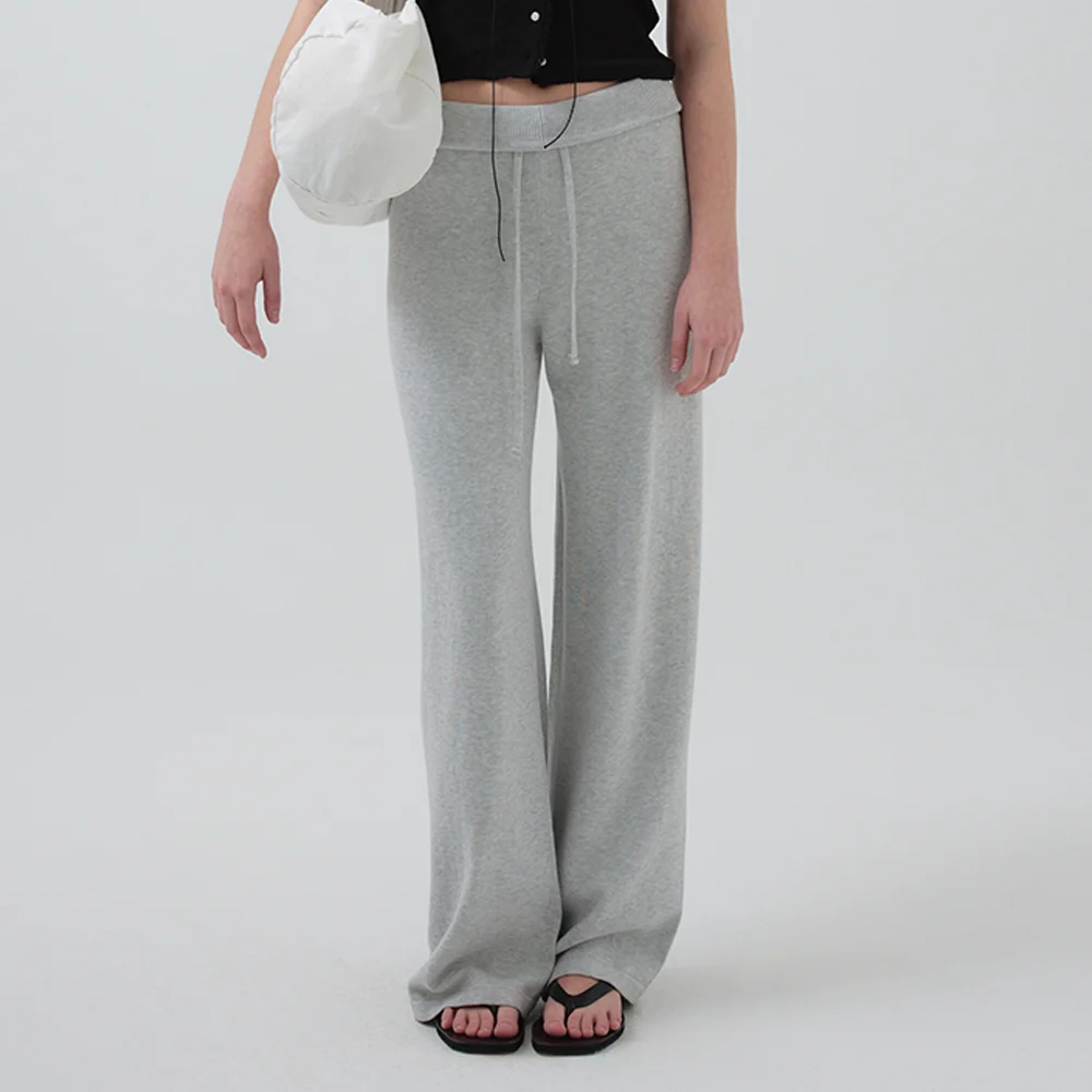 Ello Light Knit Pants_Melange Grey