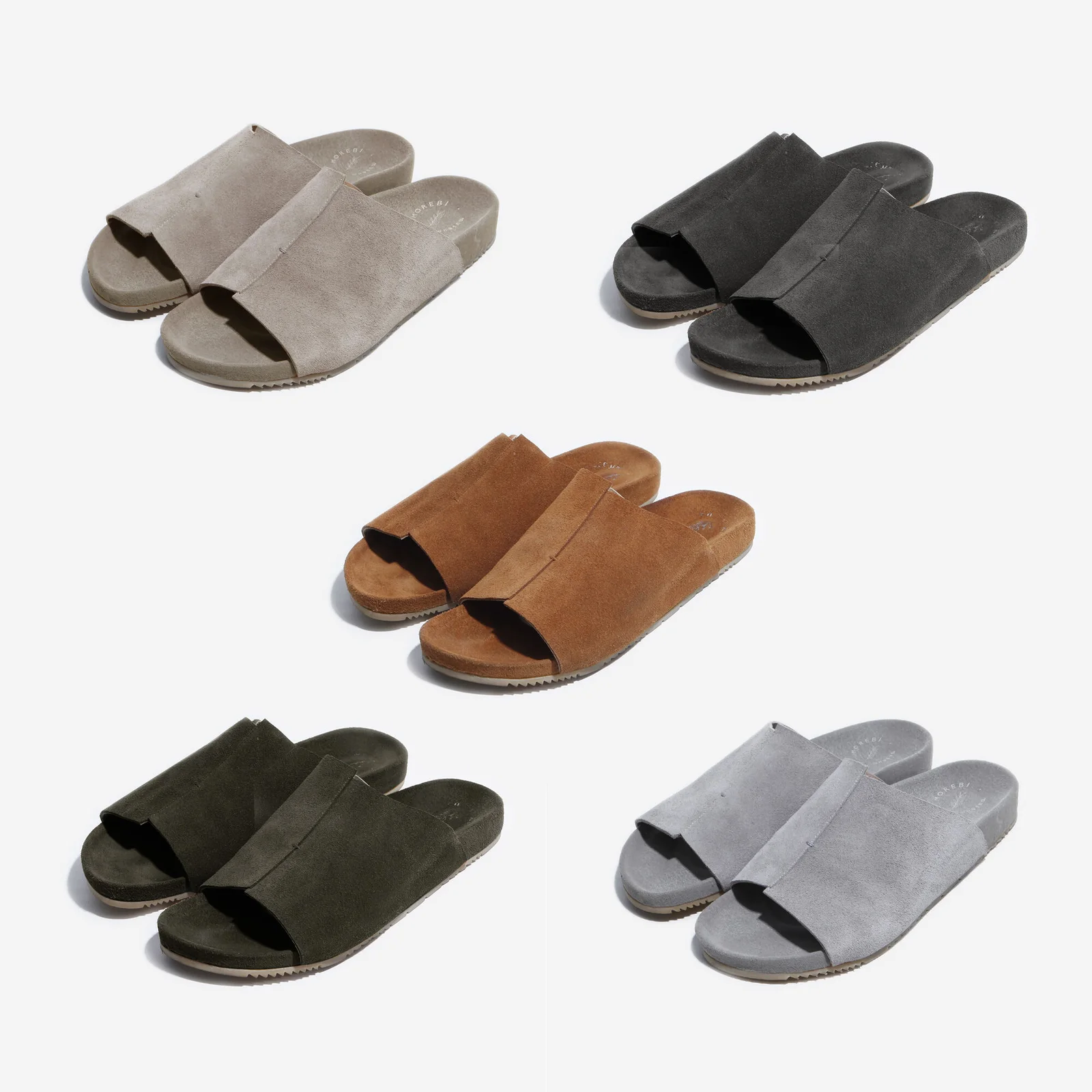 5Colors_中性 手工製 麂皮 拖鞋 Homi Line l KM004