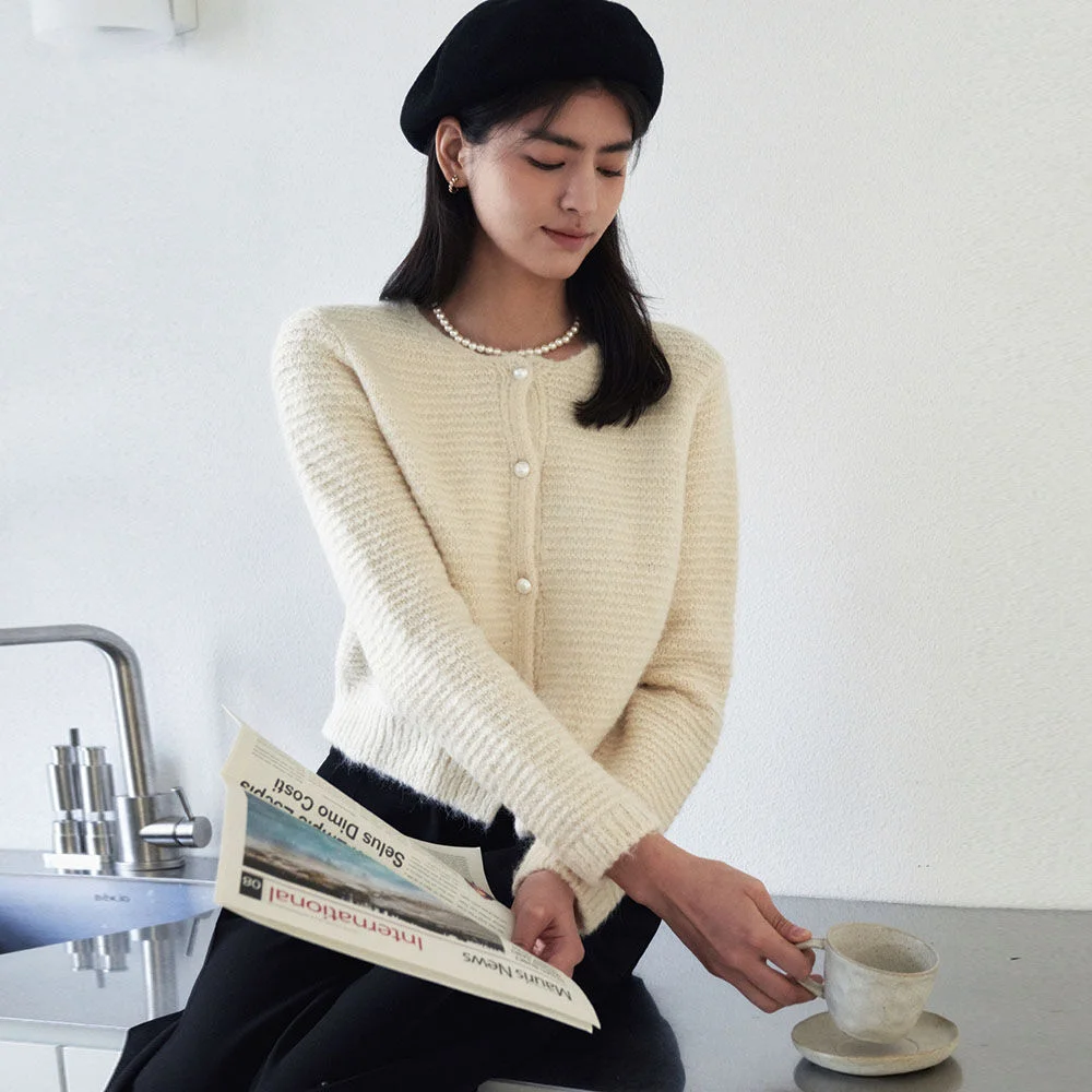 Rutilar button cardigan - ivory