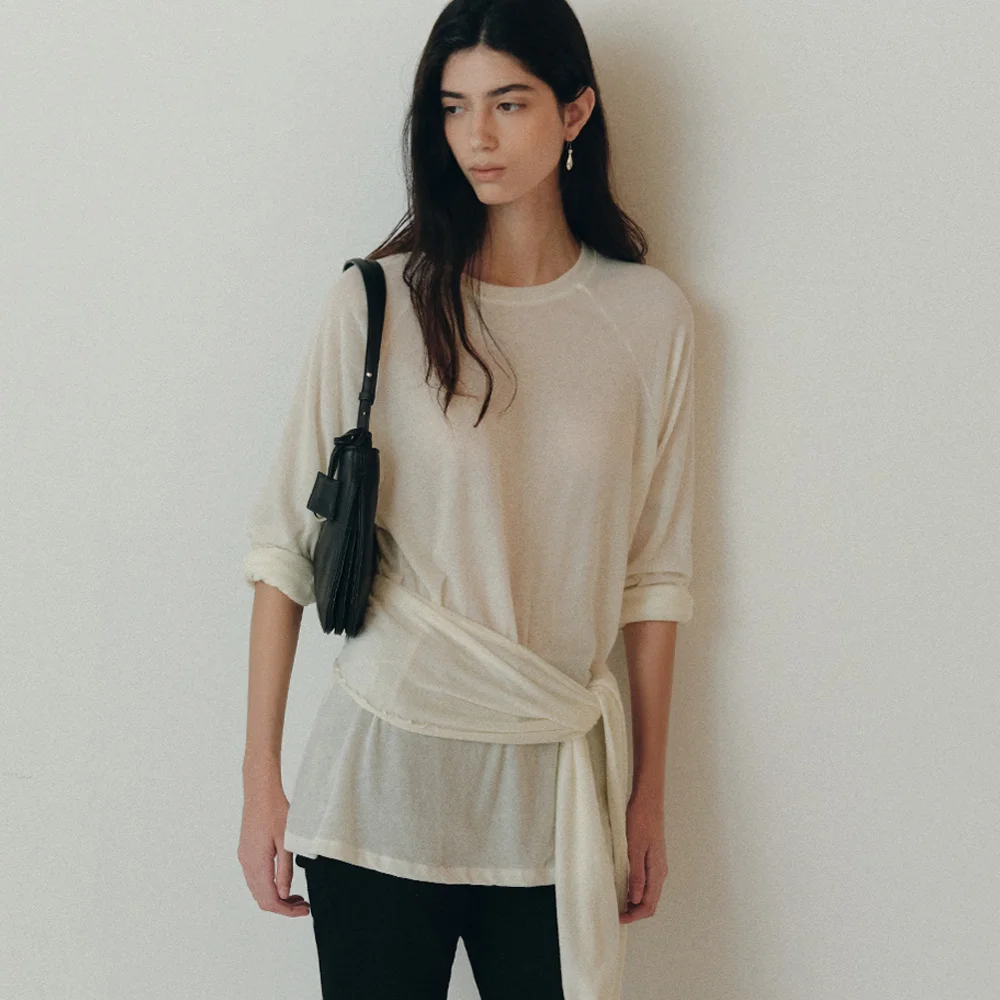 Belle Soft Layered T-shirt (Cream)