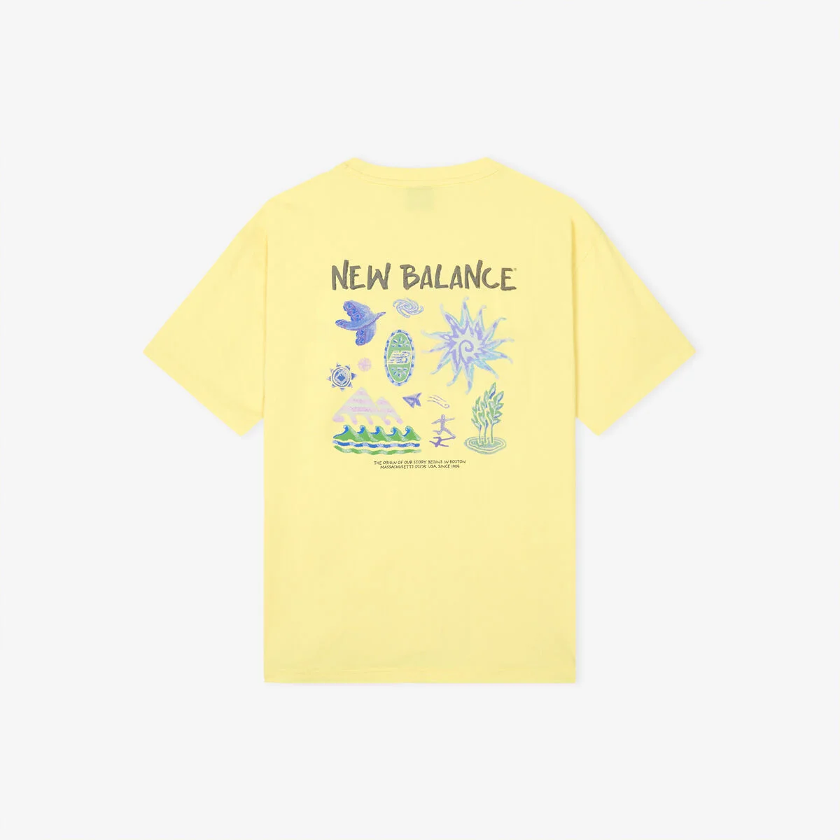 NBNEG31643 / UNI 陽光 Rainy 插畫 短袖T恤 (YELLOW)