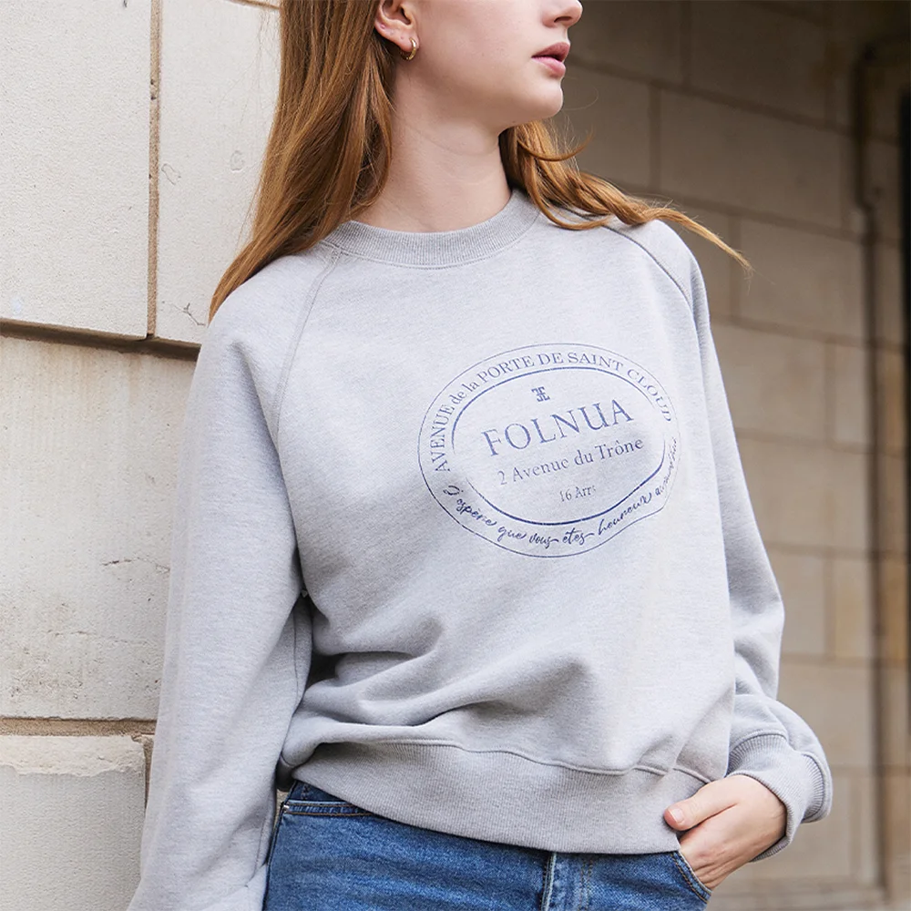 AVENUE RAGLAN SWEAT SHIRT (GRAY)