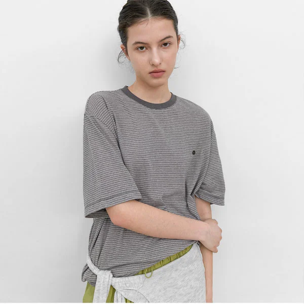THICK AND THIN STRIPE BOXY TEE (T-7215)