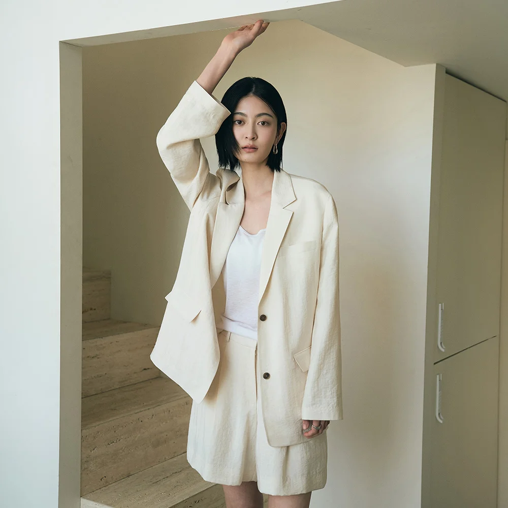SIOT4195 居家 柔軟 西裝外套_Light beige