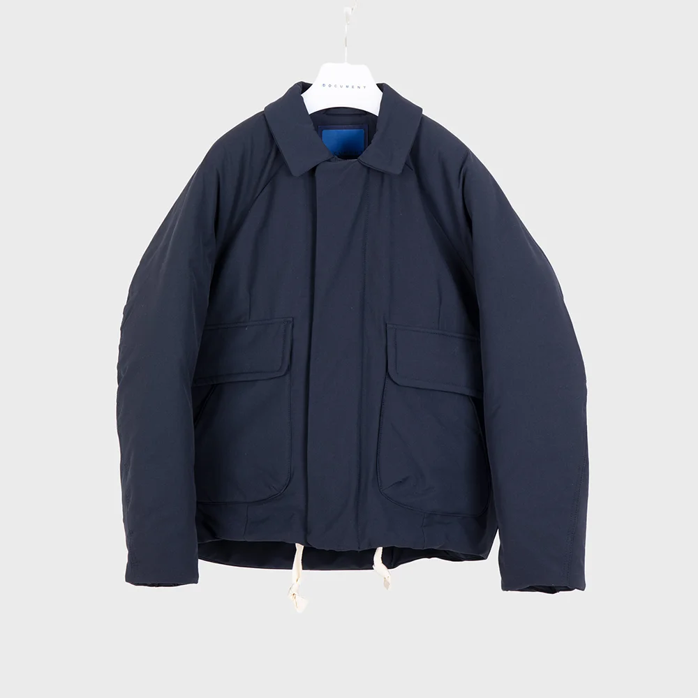 WOOLISH NYLON SHORT DOWN JACKET_INK NAVY