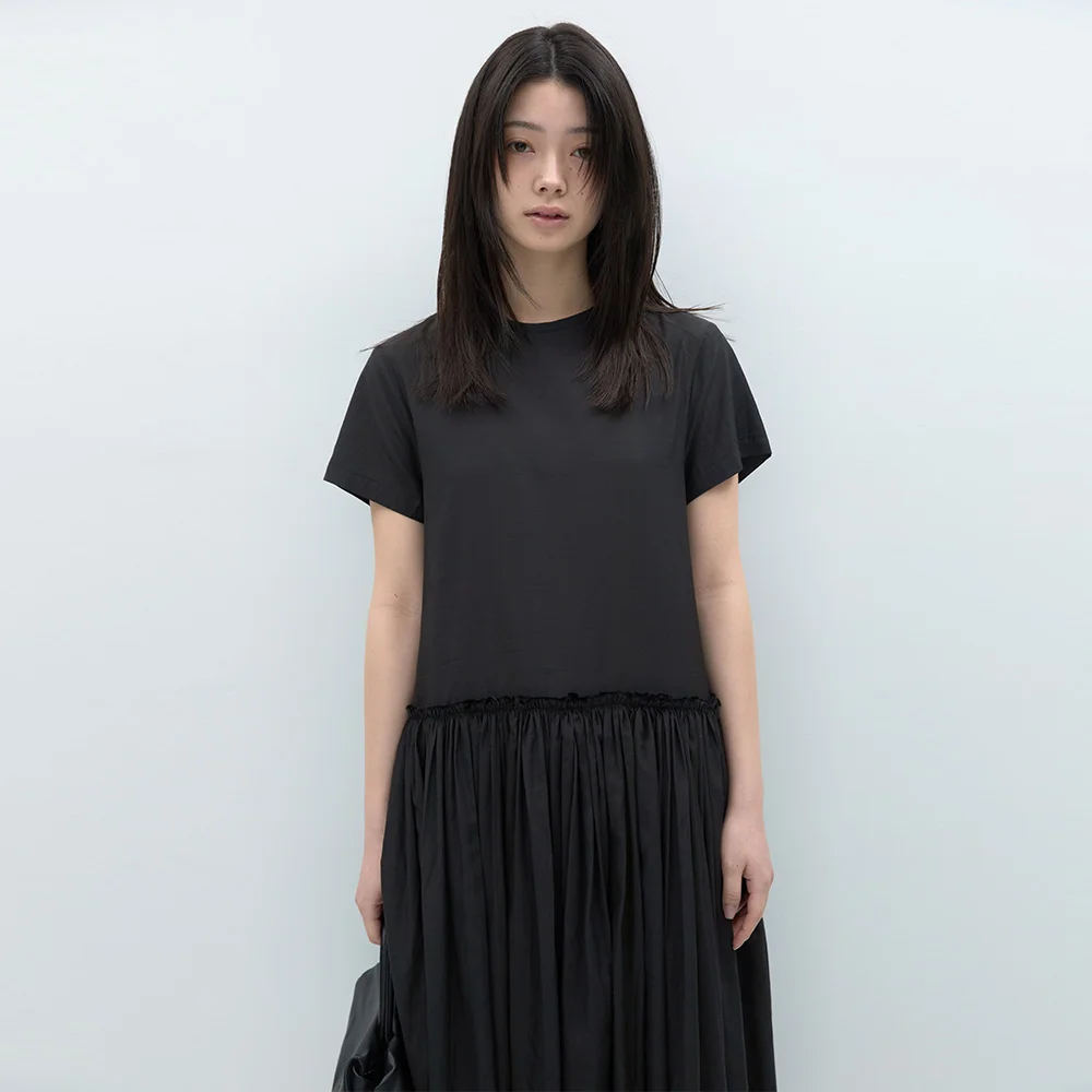 Backless sheer dress (Black)