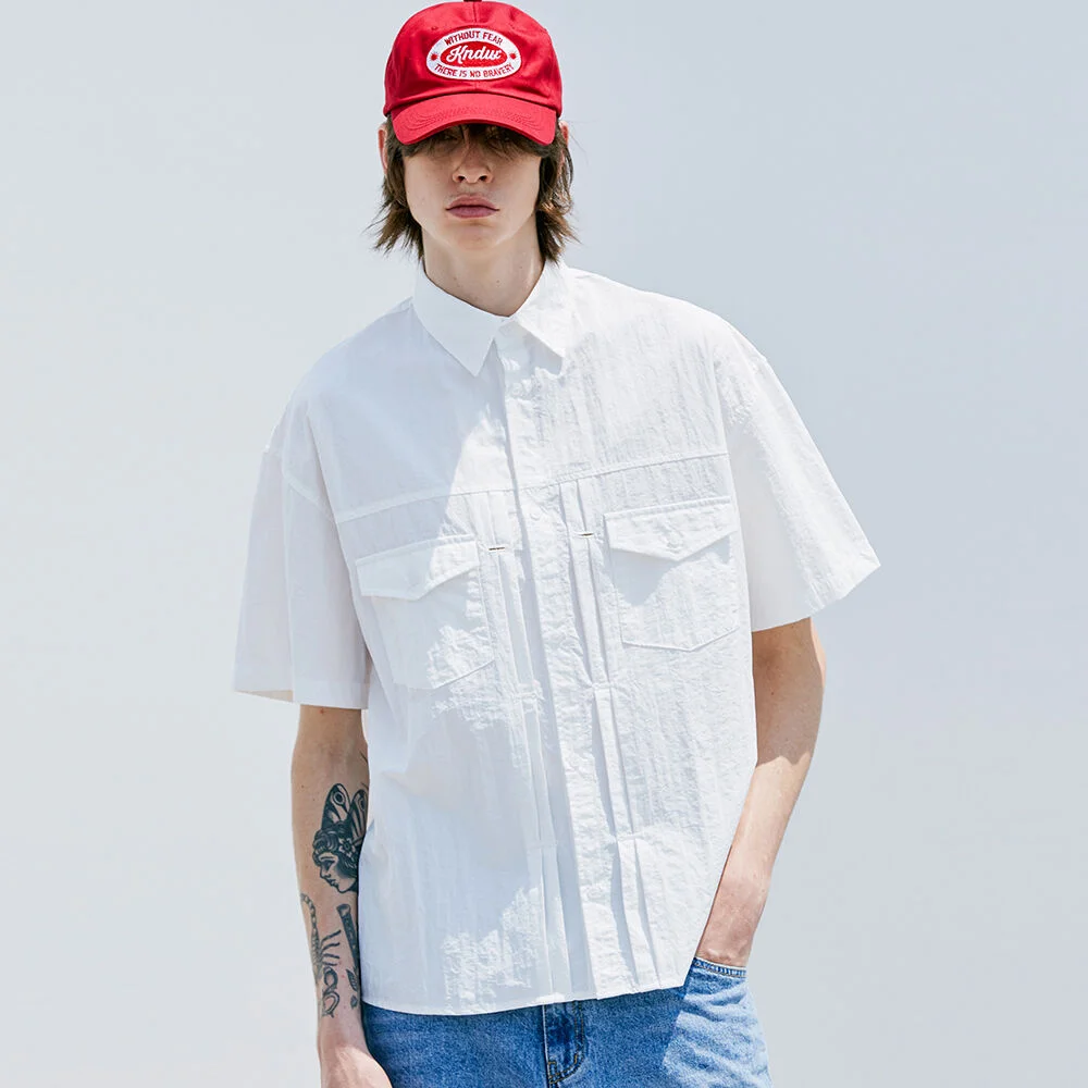 尼龍 2ND TYPE Trucker 常規 剪裁 襯衫 白色