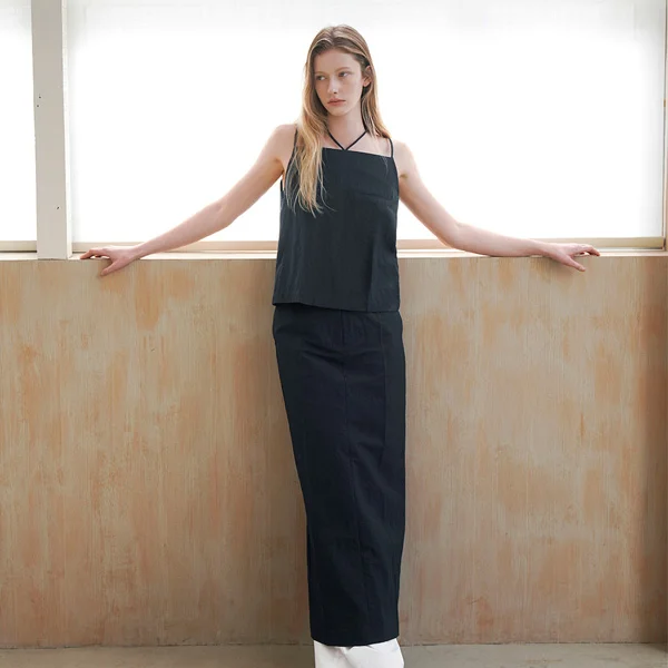 MOI SET-UP LONG SKIRT(SK-5023)_2Colors