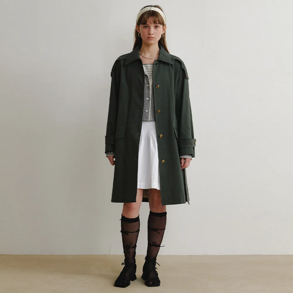 Beer trench coat Deep green