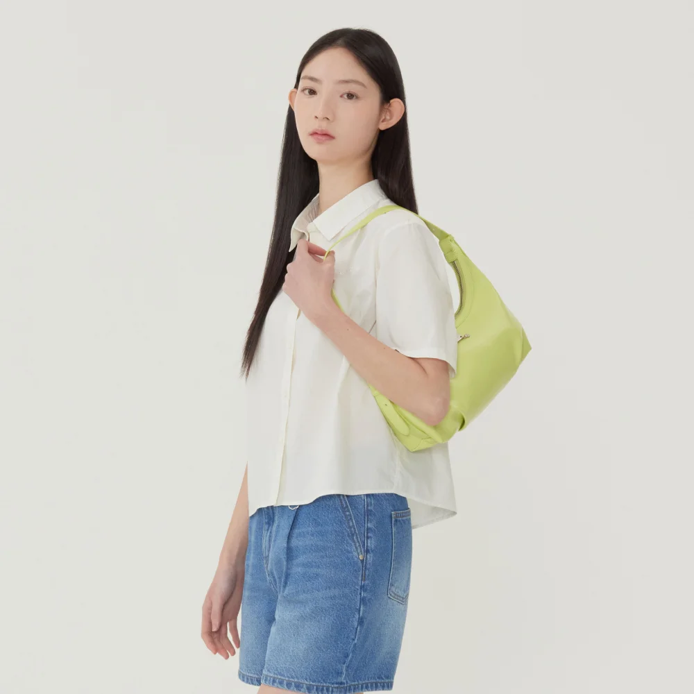 女裝 日常 小 Hobo Bag 青檸色
