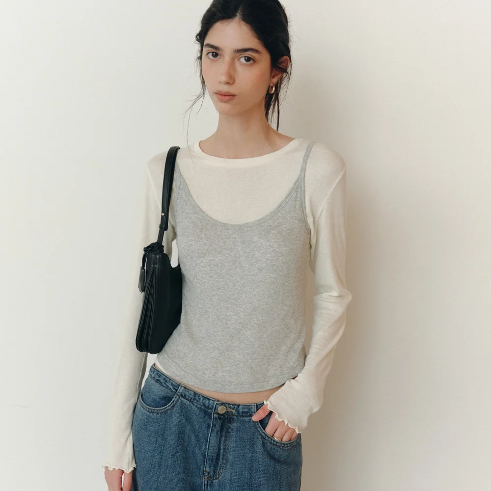 Asti Soft Layered Sleeveless (Melange Gray)