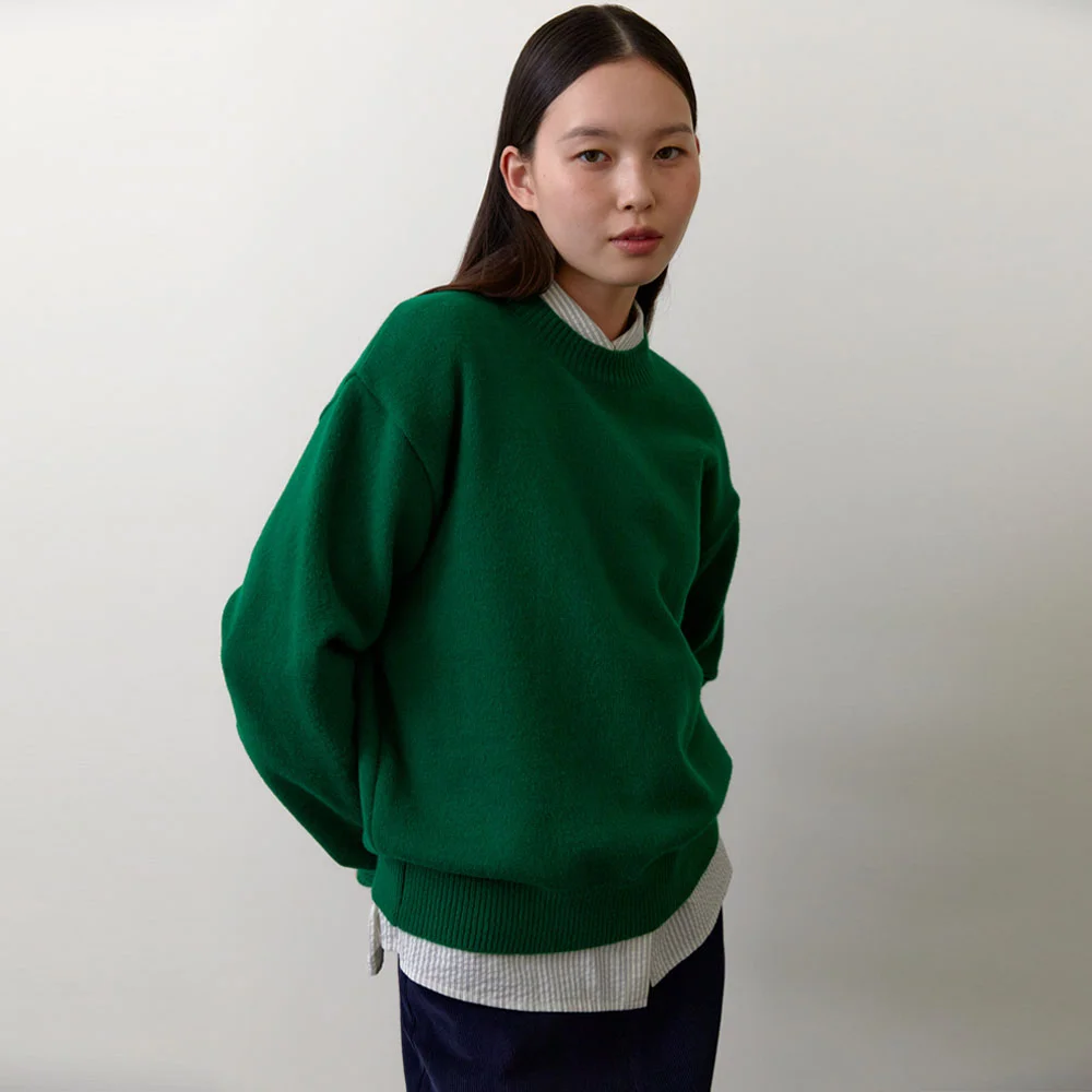 Classic Crewneck knit (Deep Grean)