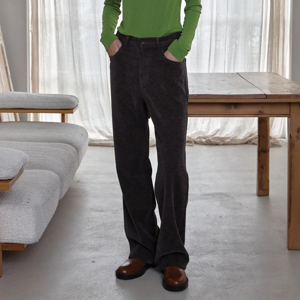 Flow Corduroy Pants (Charcoal Brown)