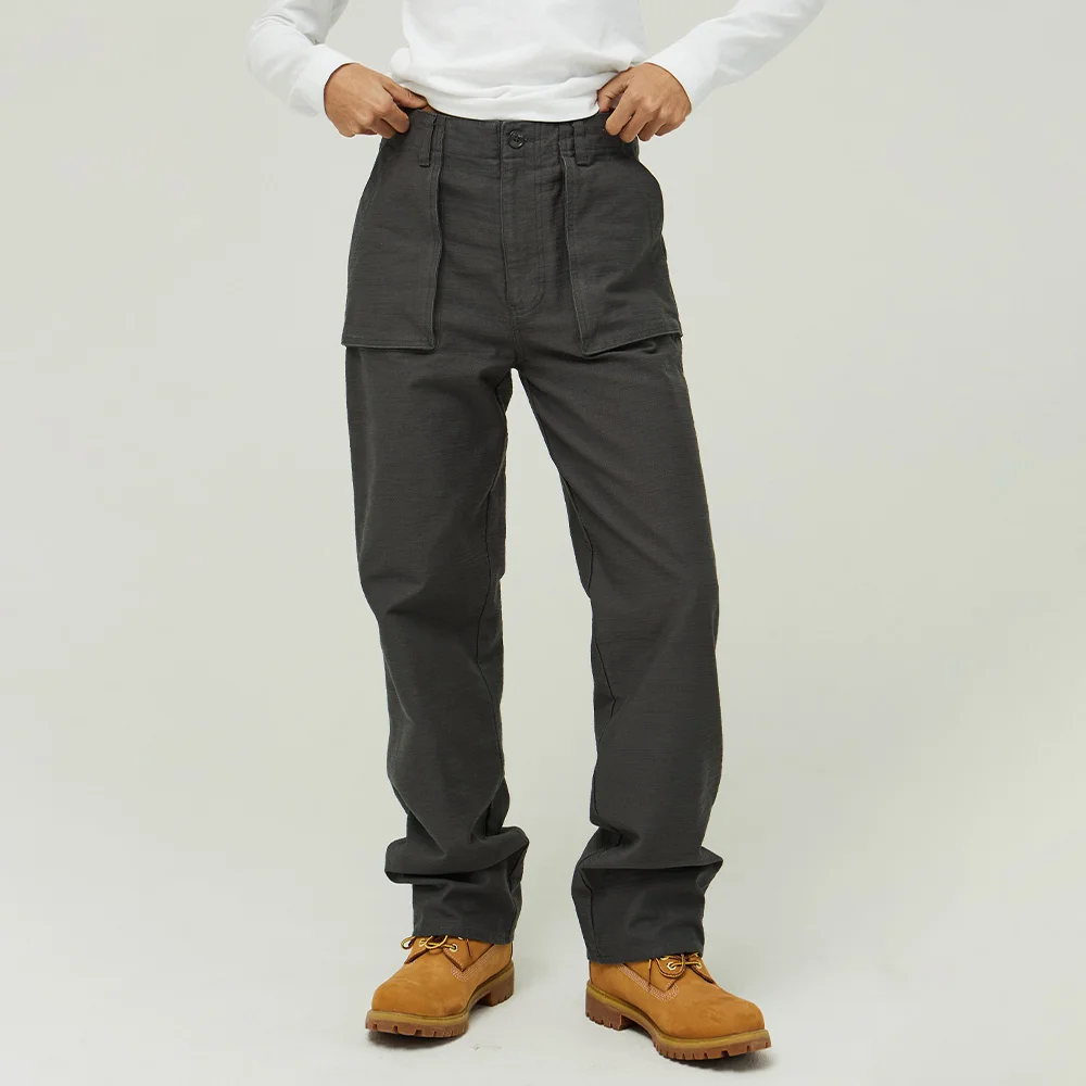 休閒卡其 4307 緞面棉 直筒版型 灰色 Fatigue Pants