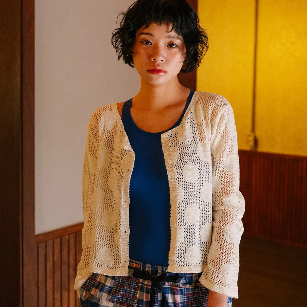 Summer Punto Cardigan (White)