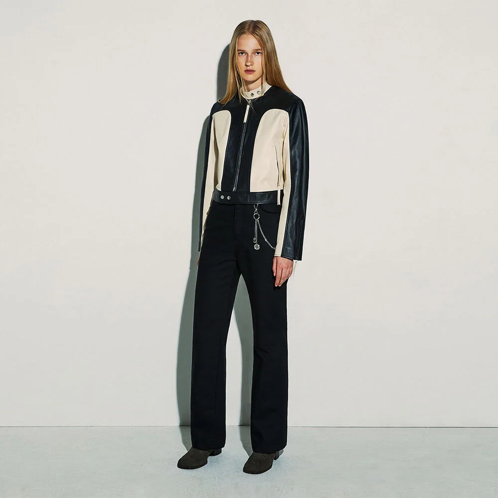 COTTON FLARE BLACK JEANS