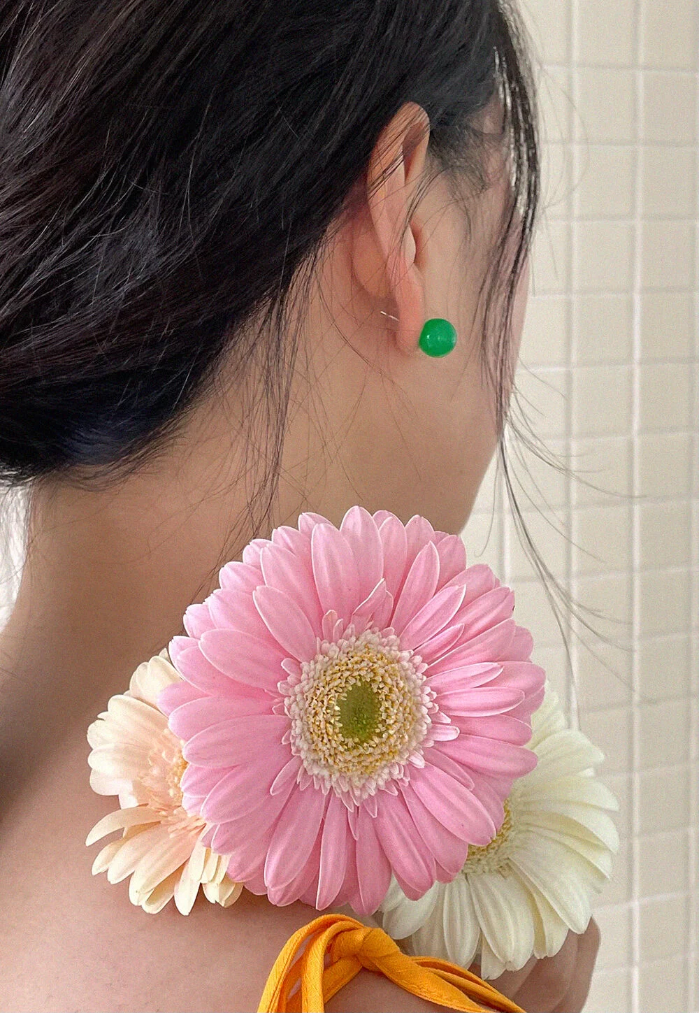 jade gemstone earring
