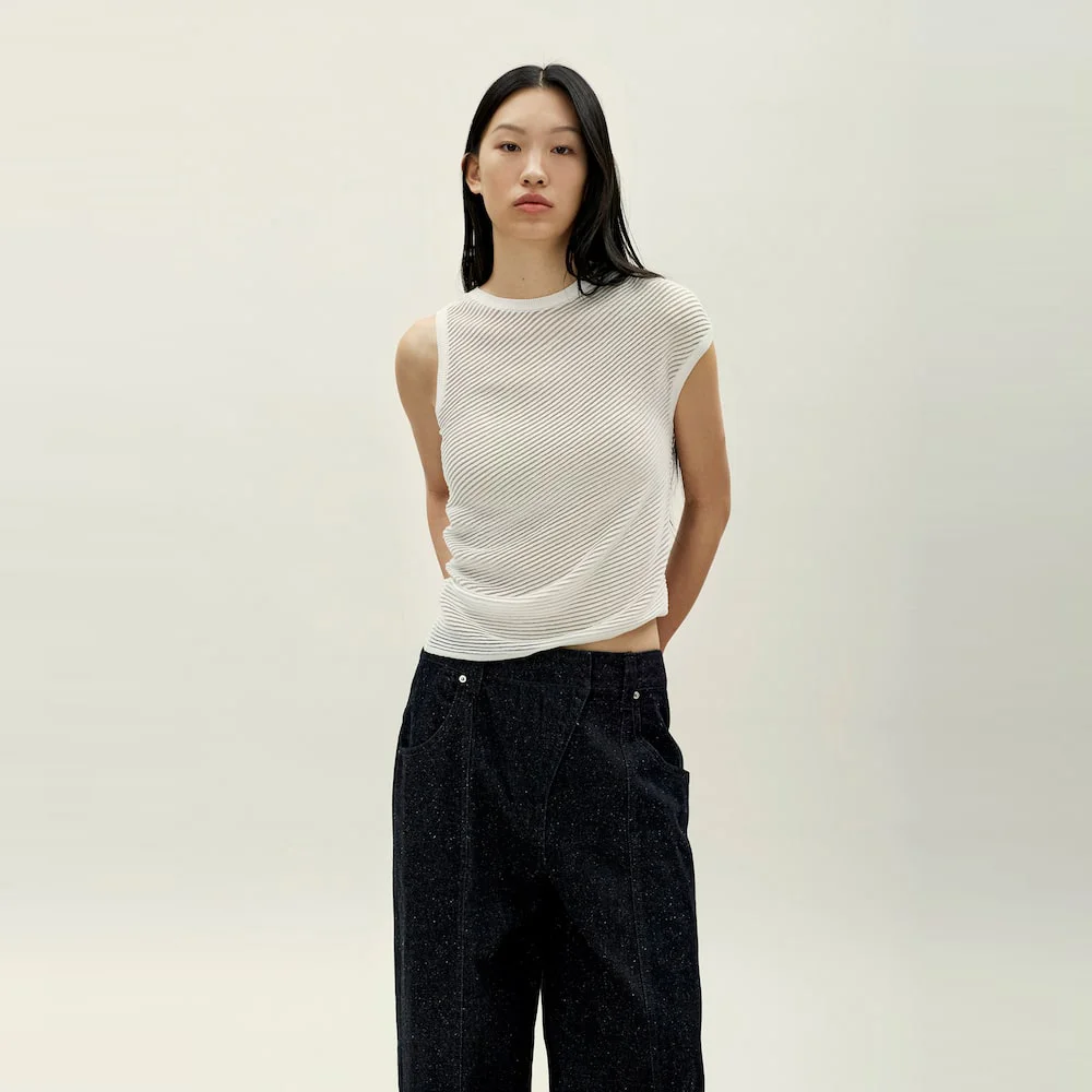 Unbalanced Twill Knit White (AG575UA011)