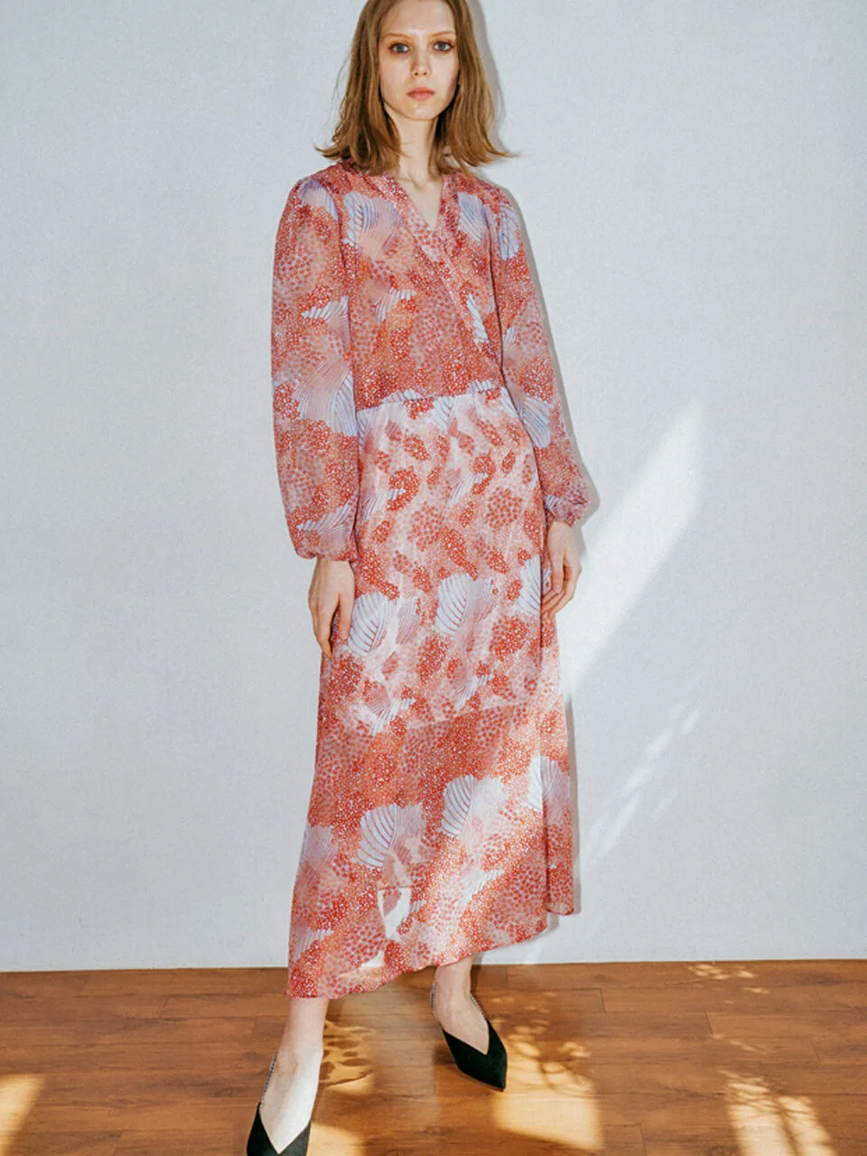 Red Jacquard dress