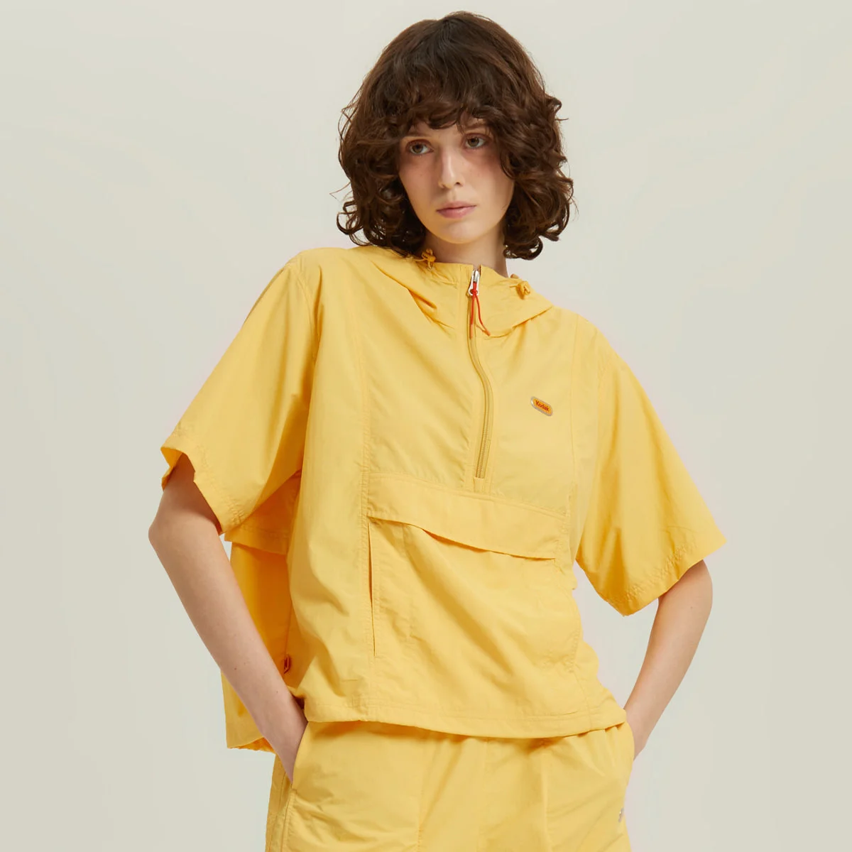 Breeze Pop 涼感 短袖 連帽衫 風褸 女裝 YELLOW