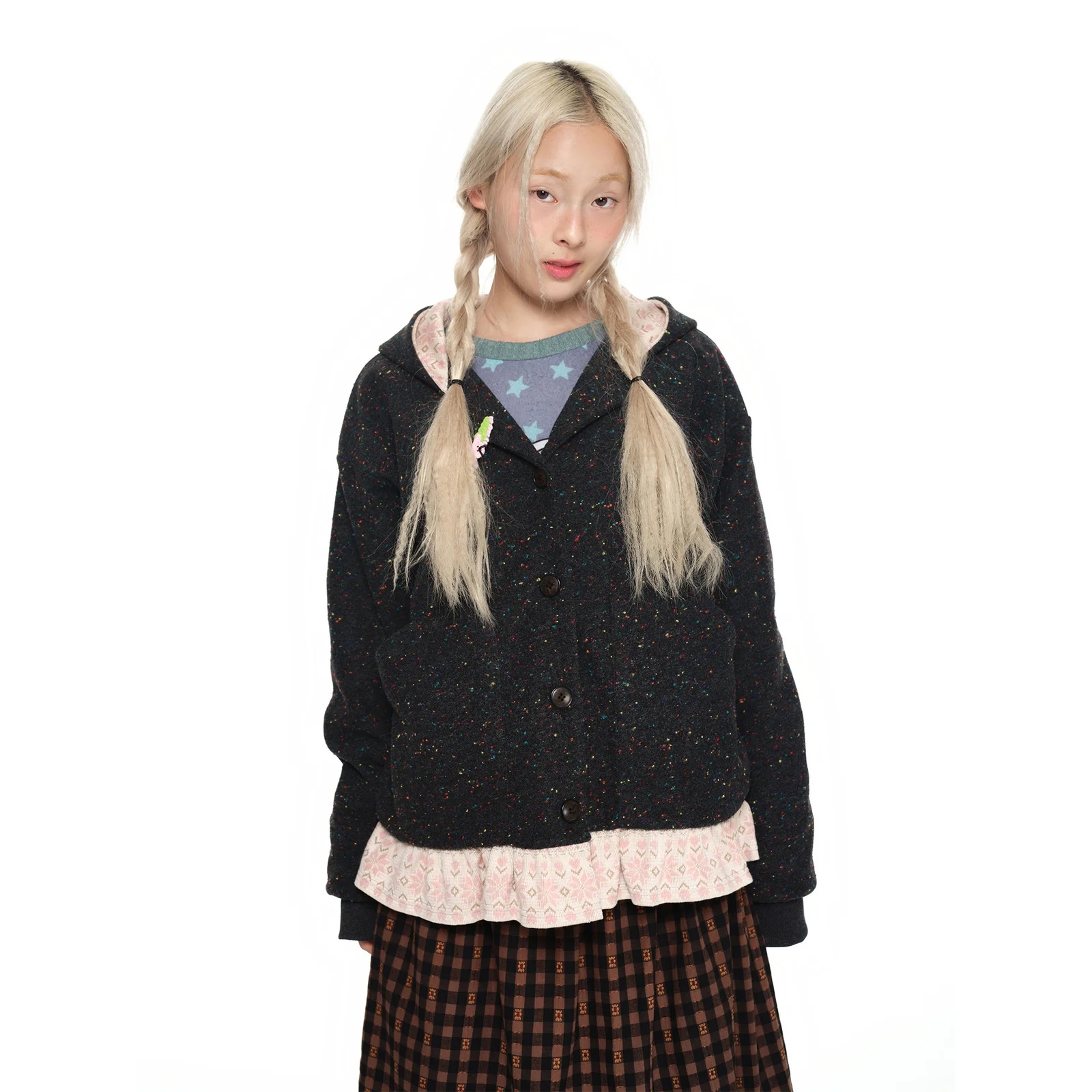Button-Up Hooded Jumper_charcoal