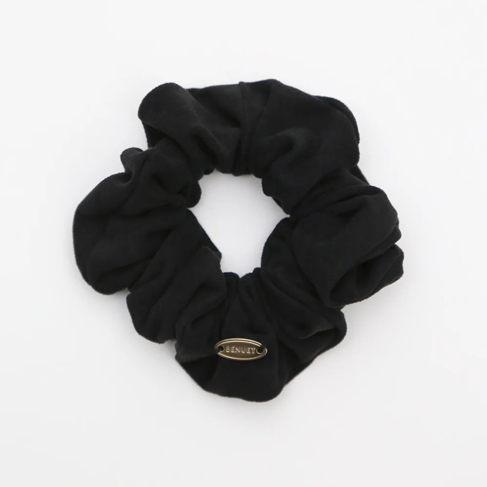 Suede Scrunchie_Black