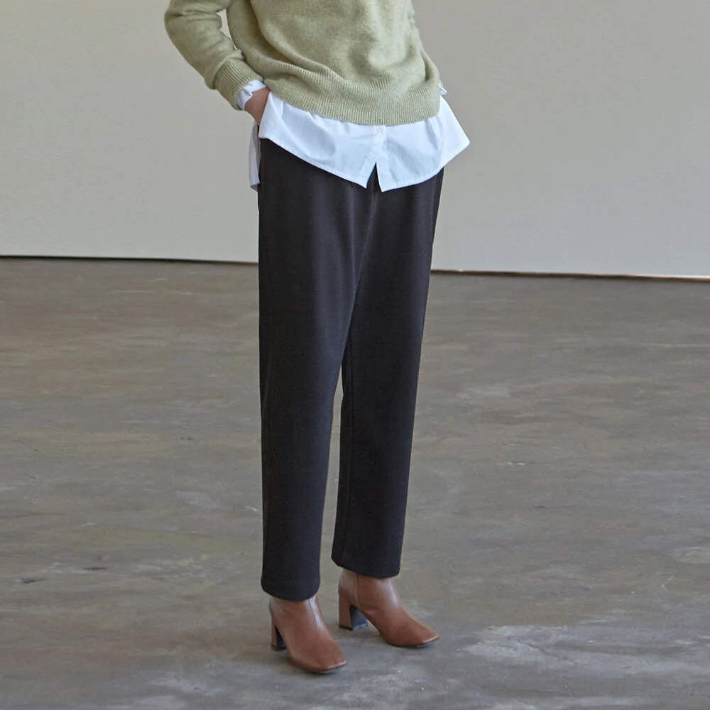 WARM WIDE PANTS_BLACK