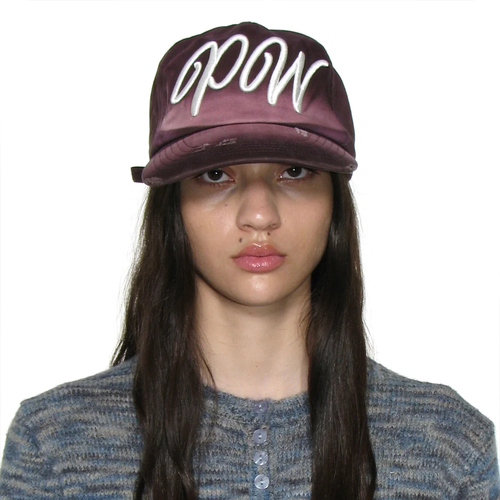PW DAMAGE GRANDAD CAP_BURGUNDY
