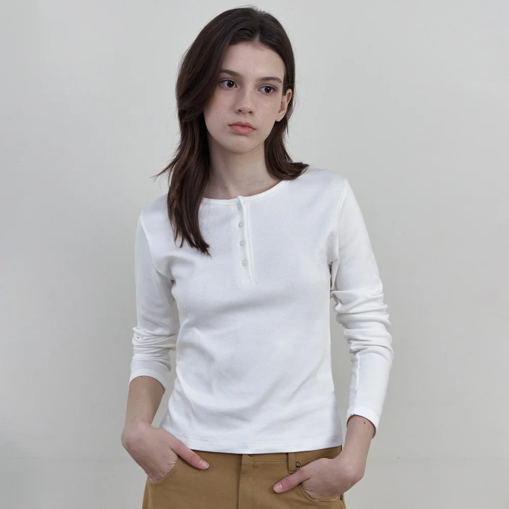 Haze Henley-Neck Long-Sleeve Tee_IVORY(WB6TP51)