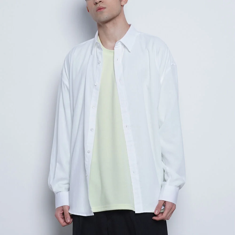 M05 basic over shirts white