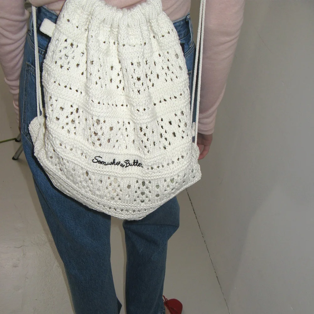 Yogurt Knit String Bag - 4color