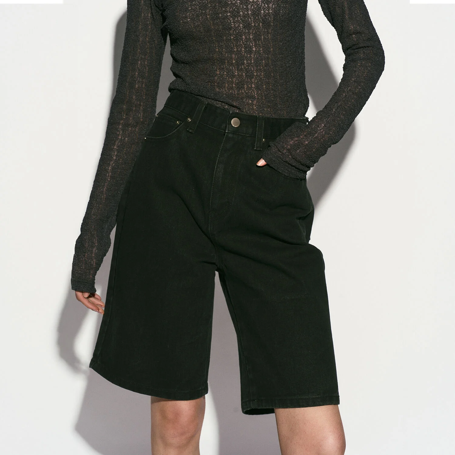 BERMUDA SHORTS WASHED BLACK