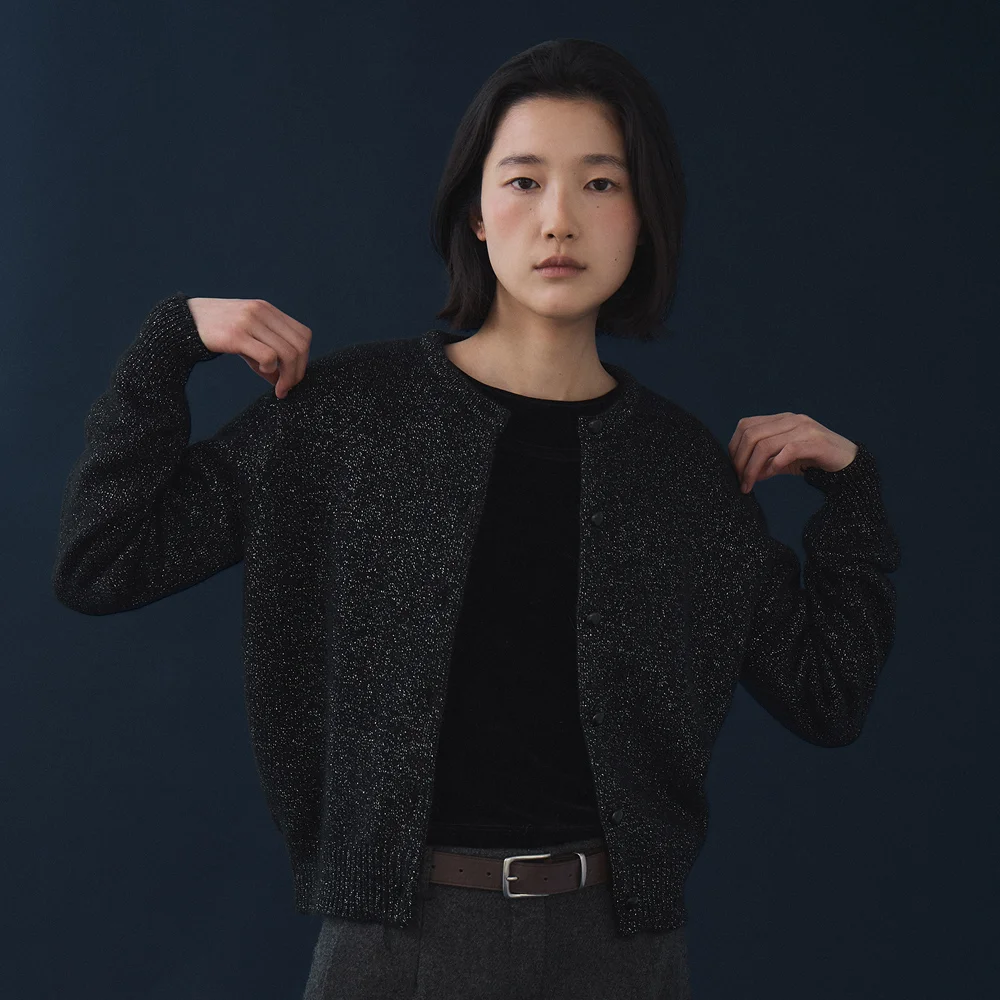 TWINKLE FOX CARDIGAN (BLACK)