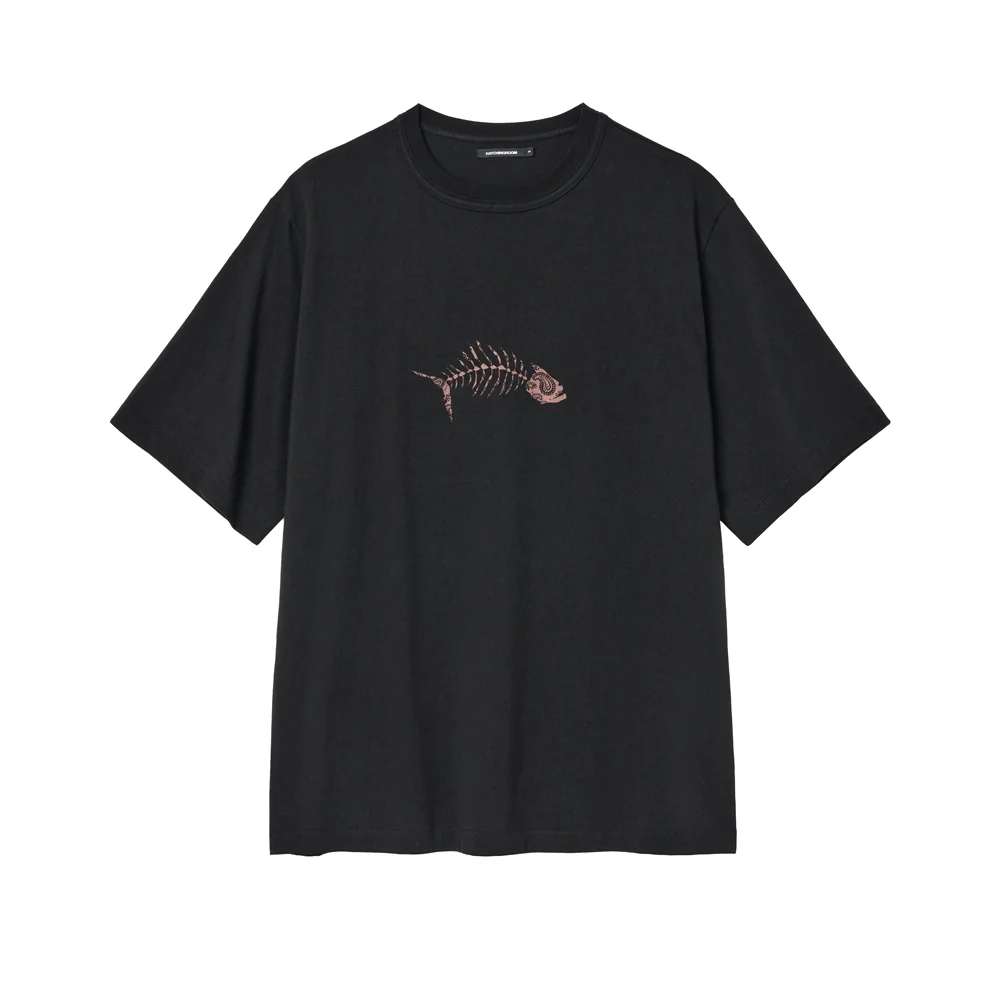 Paisley Bone Fish Tee Black