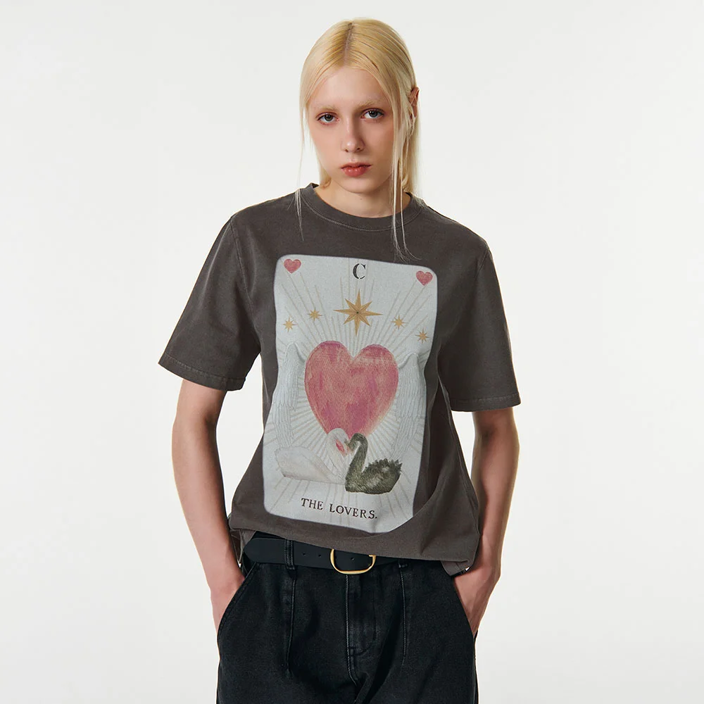 THE LOVERS TAROT PIGMENT T-SHIRT