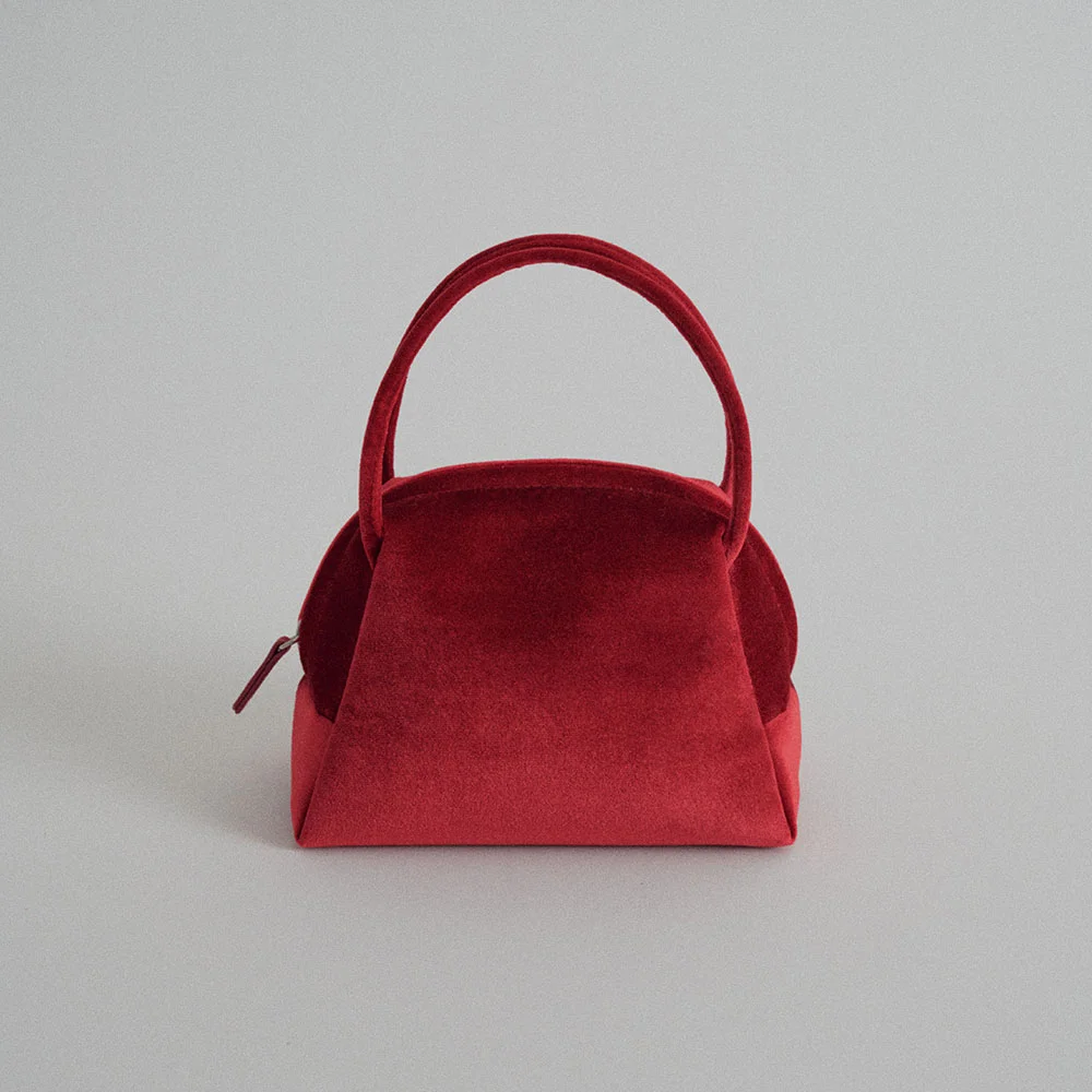 BIJOU VELVET BAG_RED