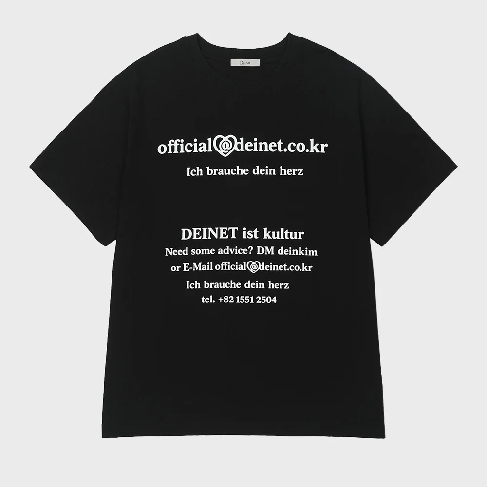 LETTERING GRAPHIC OVERSIZED T-SHIRT IN BLACK