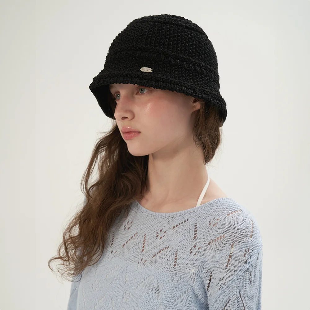 Pendant Knit Bucket Hat - 3color