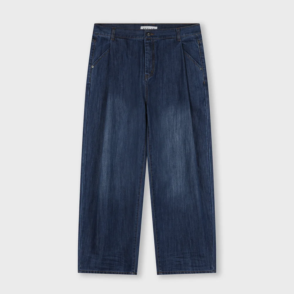 DEEP ONE TUCK FADED JEANS MEDIUM WASHED