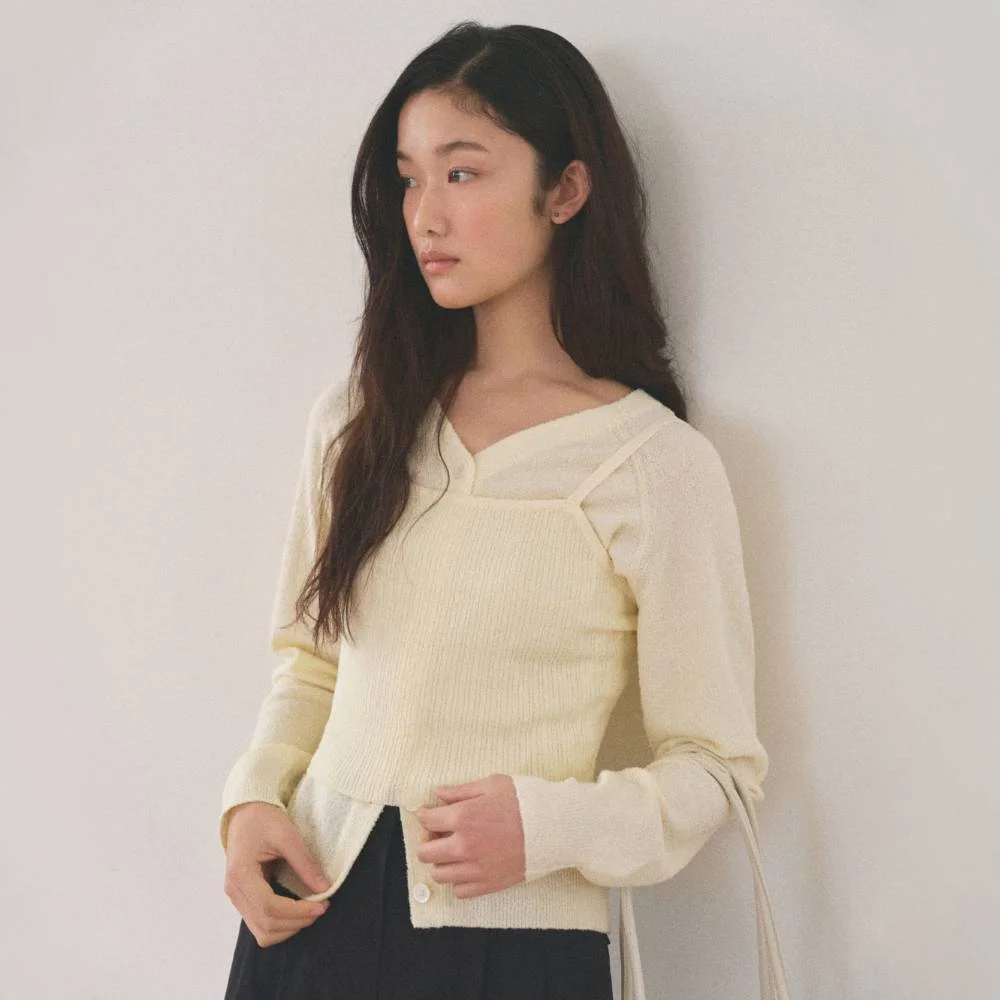 YURI CARDIGAN SET_VANILLA