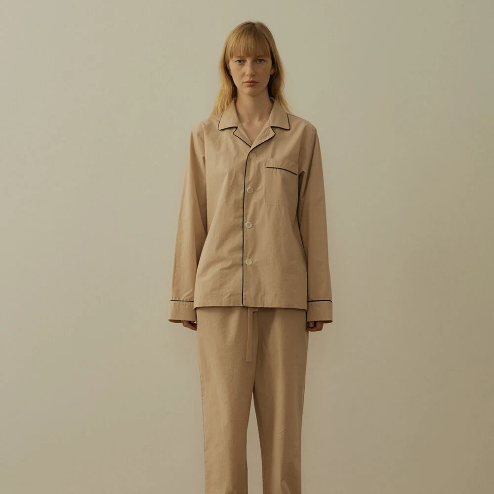 (w) Readymade Pajama Set Tan