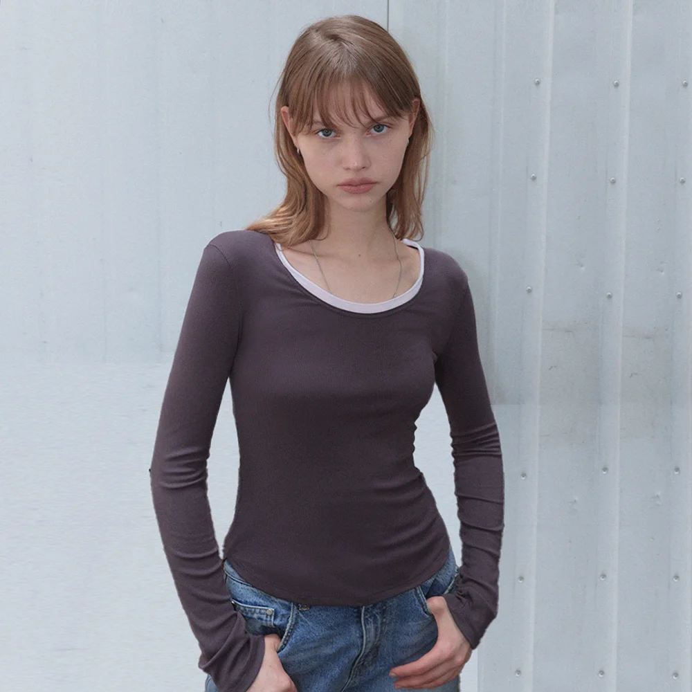 HERRY U-NECK T-SHIRT_CHARCOAL
