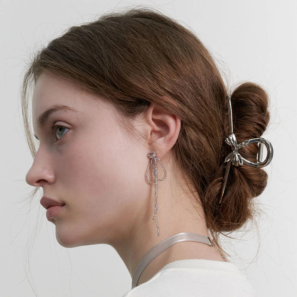 Metal Ribbon Hair Clip (L241MHA120)