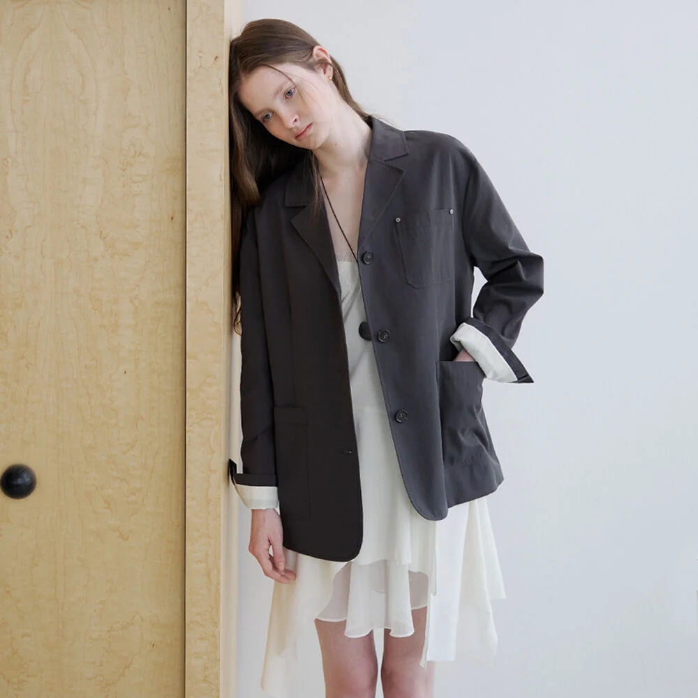 Rivet natural work jacket _Charcoal