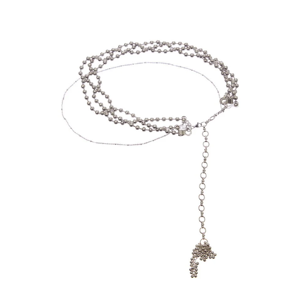SY BEAD CHAIN BELT(SILVER)