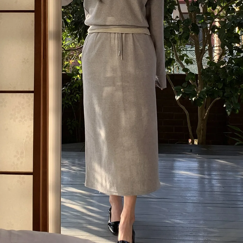 Loden 珠地 半身裙_2COLORS