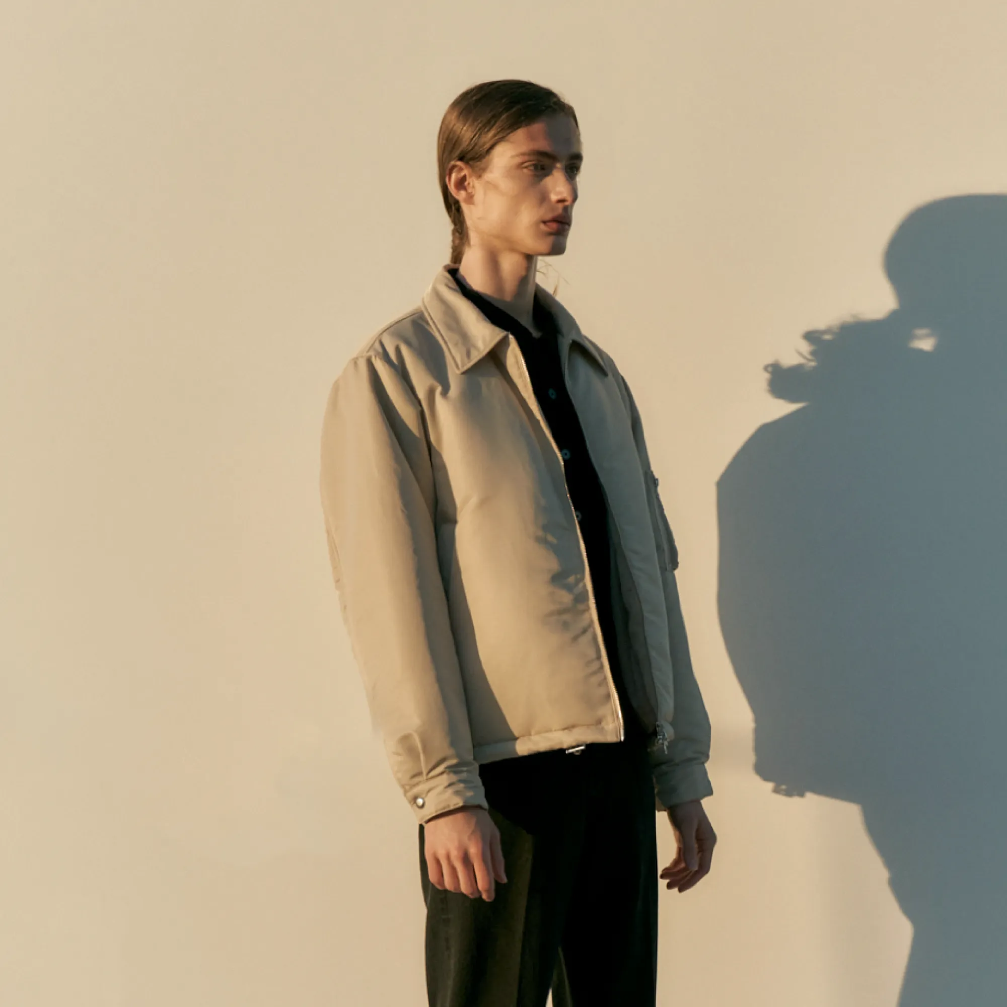簡約 羽絨外套 短身外套_BEIGE / NB-JD084002-20
