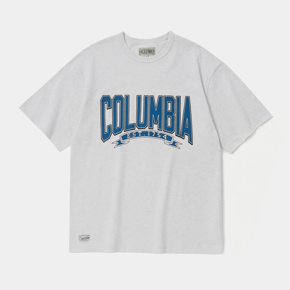 CU 80S VINTAGE CRACK LOGO S/S T-SHIRTS 淺色混紡