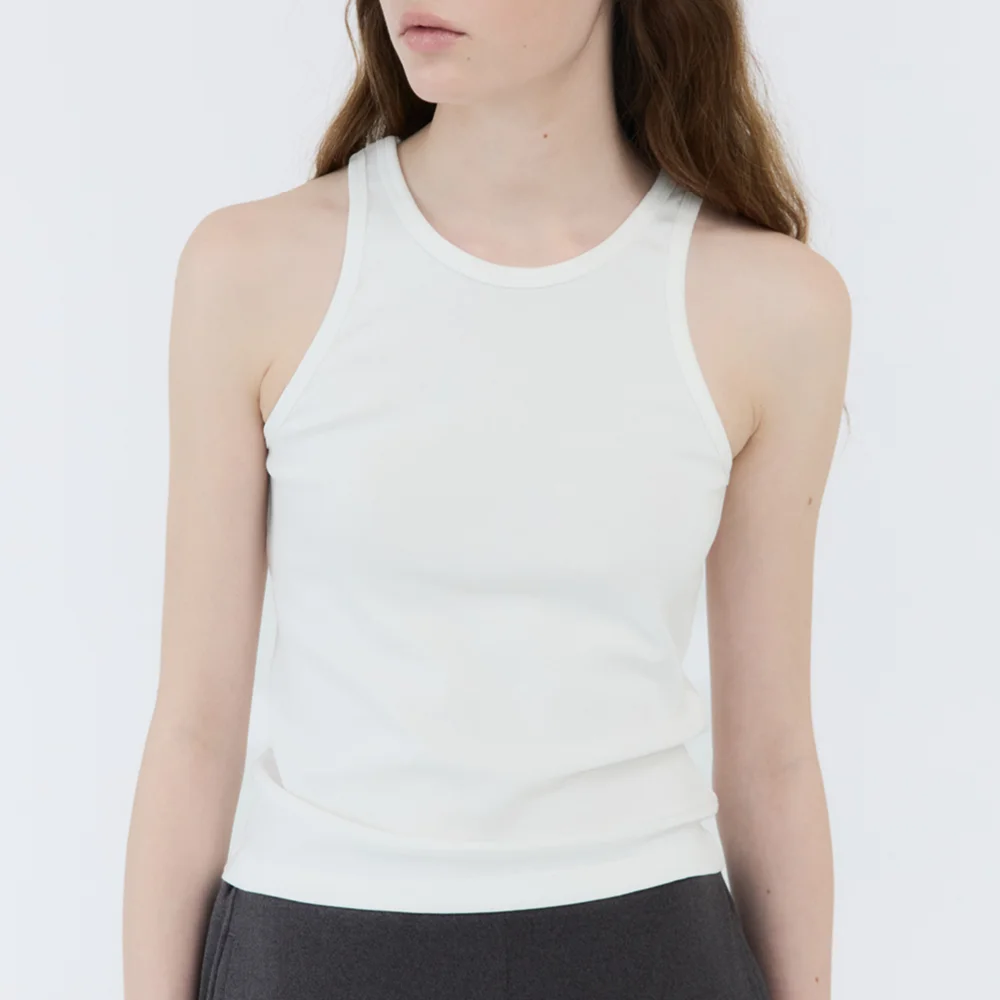 KENNY SLIM SLEEVELESS TOP / WHITE